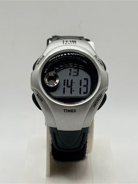 Working! Timex 1440 Sports Digital Watch Indiglo Fast Wrap Velcro Band